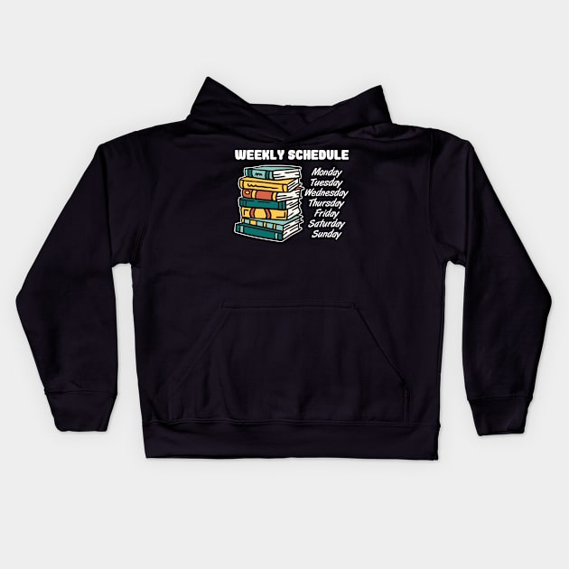 Weekly planning for reader and bookworms book worm Kids Hoodie by The Hammer